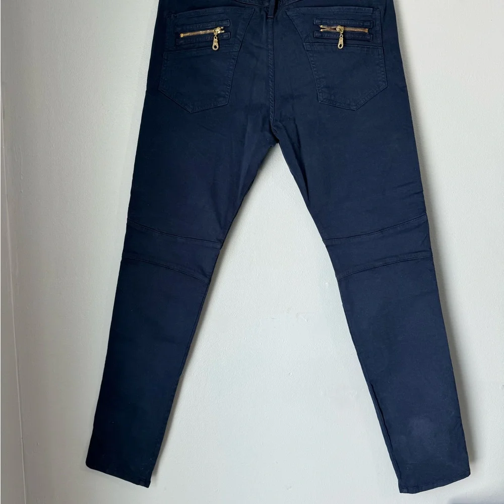 Navy Pants with Gold Accents - Picture 2 of 5